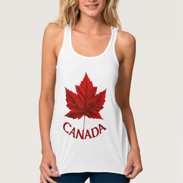 Women's Canada Tank Top Personalized Canada Shirt (Front)