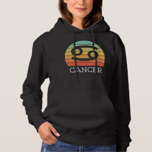 Womens Cancer Zodiac sign astrology vintage retro  Hoodie