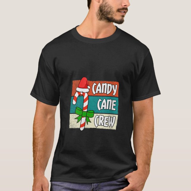Womens Candy Cane Crew Santa Christmas 2022 Kids B T-Shirt (Front)
