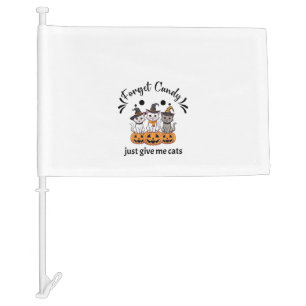 Womens Candy Just Give Me Cats funny design _2 Car Flag