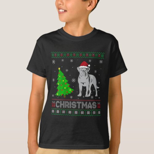 Womens Cane Corso Dog Xmas Tree Lighting Ugly Chri T_Shirt