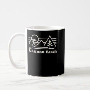 Womens Cannon Beach Oregon Coast Retro Vintage Sur Coffee Mug