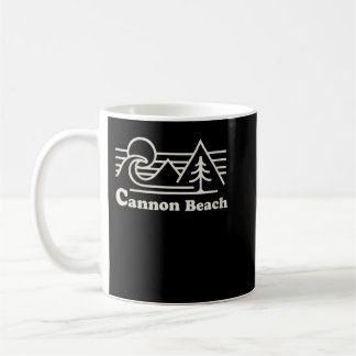 Womens Cannon Beach Oregon Coast Retro Vintage Sur Coffee Mug