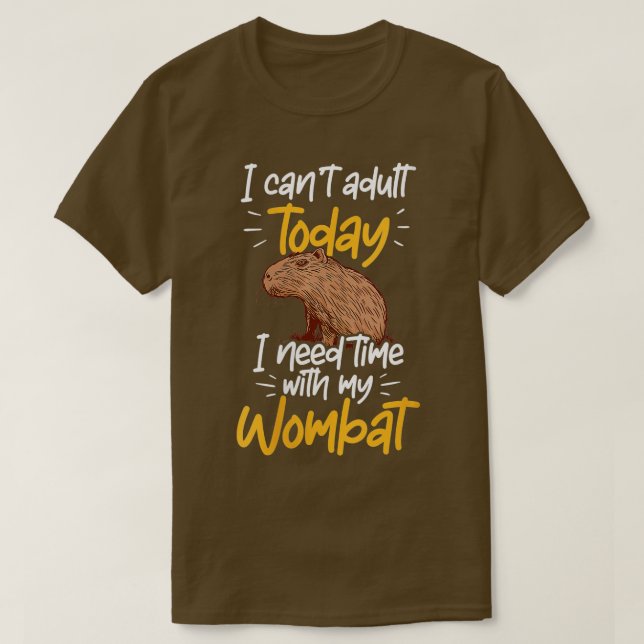 Womens Capybara cant adult South American Rodent V T-Shirt (Design Front)