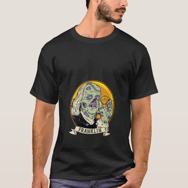Womens Cardano Zombie Dollar Ben Franklin Hodl ADA T-Shirt (Front)
