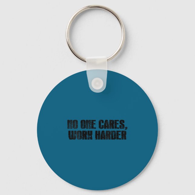 Womens Cares Work Harder Gym Motivation Fitness Tr Keychain (Front)