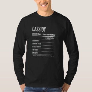 Womens Cassidy  Nutritional Facts Serving Size Cal T-Shirt