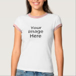 Women's Casual T-Shirt<br><div class="desc">Customize your own womens casual shirt on Zazzle.com. Use the Customize design tool to upload & insert your art, designs, or picture to create a one of a kind womens casual shirt! Experiment and add text using professional fonts & see a preview of your creation. Zazzle