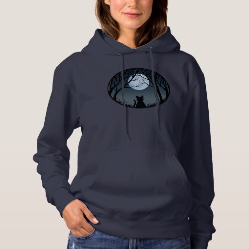 Womens Cat Lover Hoodie Fat Cat Ladies Sweatshirt