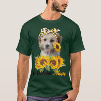 Womens Cavachon Mom Sunflower Summer Dog Mom Mama  T-Shirt