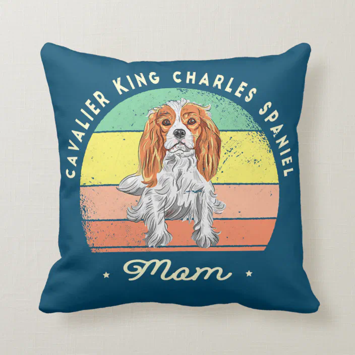 Multicolor Dogs 365 English Cocker Spaniel Dog Mom Gift for Women Throw Pillow 18x18