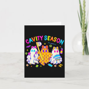 Womens Cavity Season Funny Halloween Ghost Cute So Card