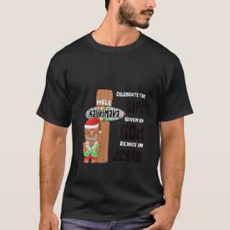 Womens Celebrate Jesus Birth Tiki Cross Mele Kalik T-Shirt