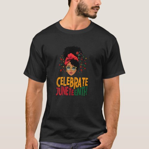Womens Celebrate Junenth 1865 African Women  Siste T_Shirt