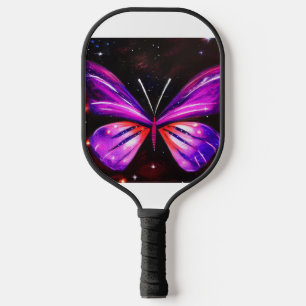womens celestial butterfly  Black and White  Pickleball Paddle