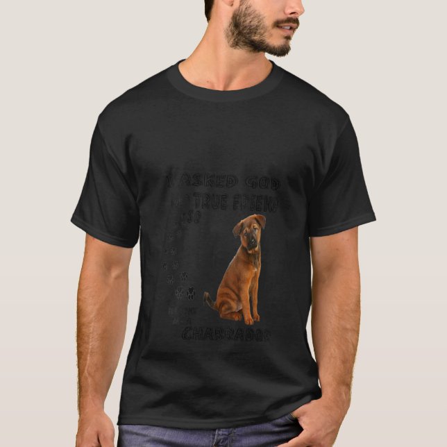 Womens Chabrador Quote Mom Dad Print Cute Chow Cho T-Shirt (Front)
