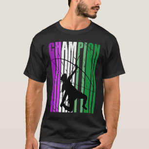 Womens Champion Archery Birthday Purple Green T-Shirt