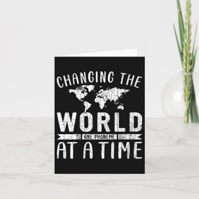 Womens Changing The World Funny Dyslexic Dyslexia  Card (Front)
