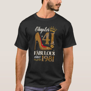 Womens Chapter 41 Est 1981 41 Years Old 41st Birth T-Shirt