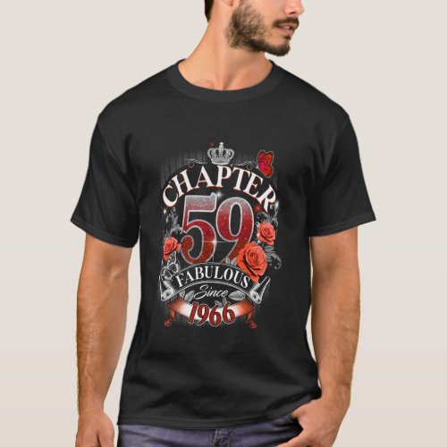 Womens Chapter 59 Fabulous Since 1966 59th Birthda T-Shirt