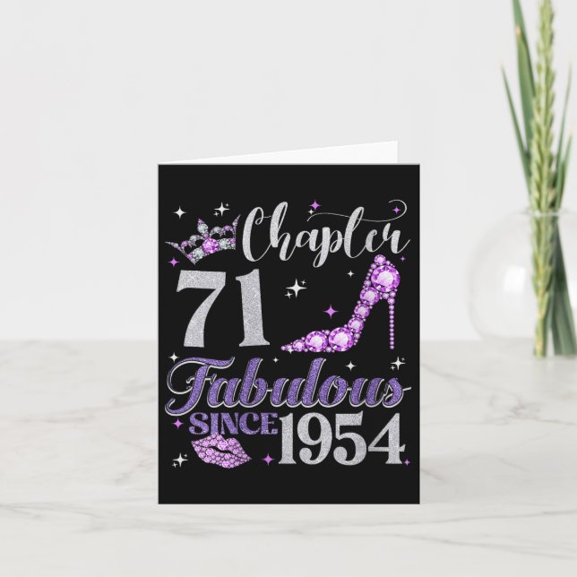 Womens Chapter 71 Fabulous Since 1954 71st Birthda Card (Front)