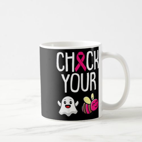 Womens Check Your Boo Bees Breast Cancer Awareness Coffee Mug