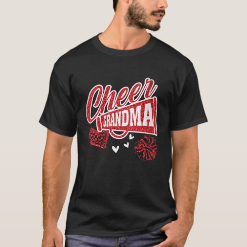 Womens Cheer Grandma Biggest Fan Leopard Print And T_Shirt