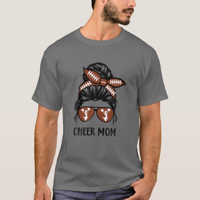 Womens Cheer Mom Football Cheerleading Daughter So T-Shirt (Front)