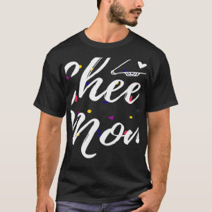 Womens Cheer Mom Megaphone with Heart Accent Women T-Shirt