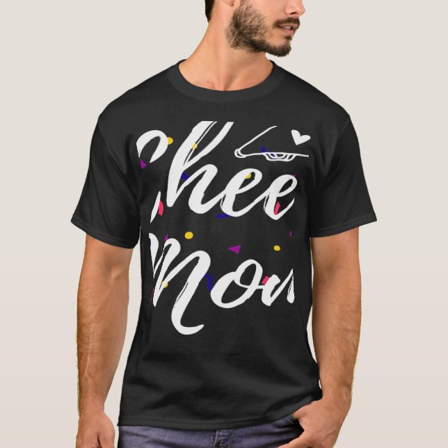 Womens Cheer Mom Megaphone with Heart Accent Women T-Shirt (Front)