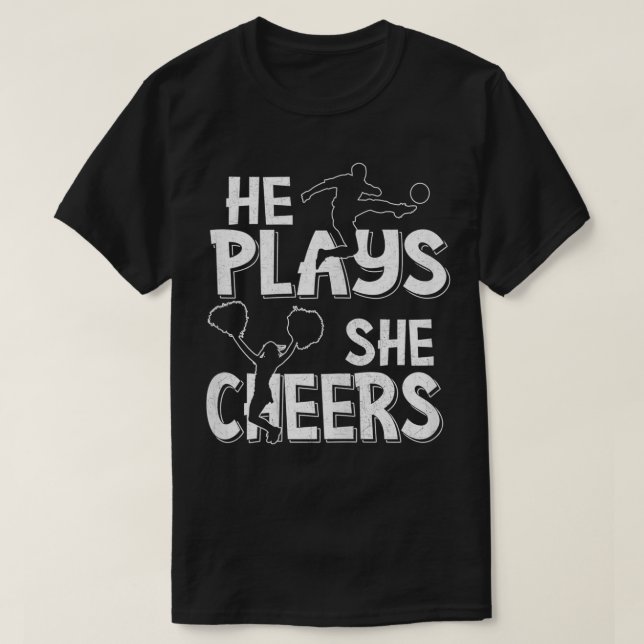 Womens Cheer Mom Soccer Son Cheerleading Daugher C T-Shirt (Design Front)