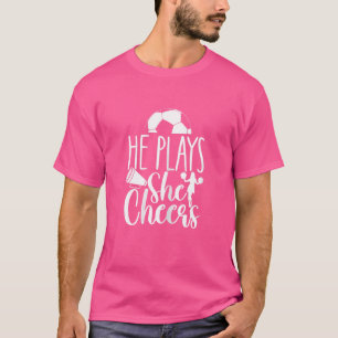 Womens Cheer Soccer Mom Soccer and Cheer Mother T-Shirt