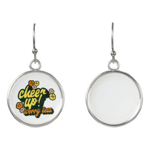 WOMEN'S CHEER UP WORRY LESS EARRINGS