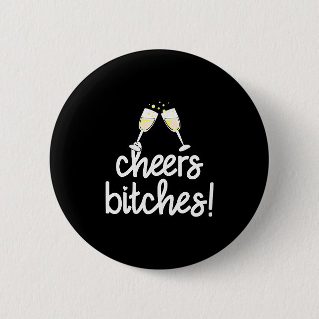 Womens Cheers Es Funny New Year's Eve V-neck  Button (Front)
