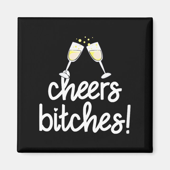 Womens Cheers Es Funny New Year's Eve V-neck  Magnet (Front)