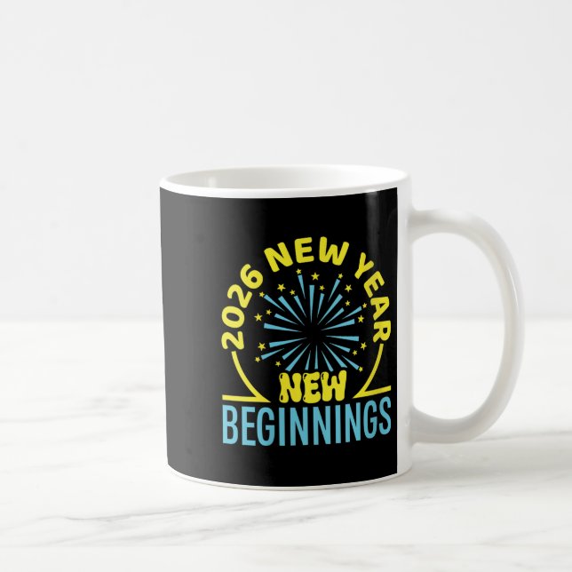 Womens Cheers To 2026 Happy New Year Party Beginni Coffee Mug (Right)