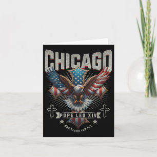 Womens Chicago Pope Leo Xiv, God Bless You All, Ha Card