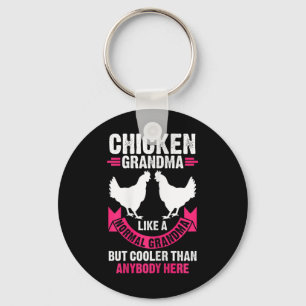Womens Chicken Grandma Like A Normal Grandma But C Keychain