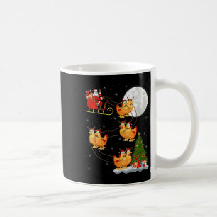 Womens Chicken Santa Sleigh Flying Funny Magical C Coffee Mug