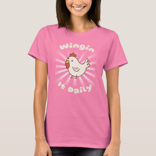 Womens Chicken Tee Funny Chicken Shirt  T_Shirt