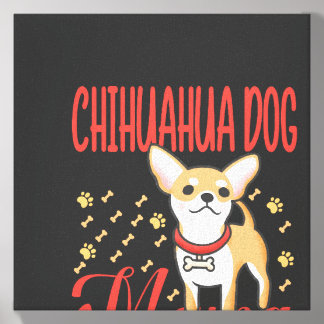 Women's Chihuahua Dog Mom Canvas Photo Tile