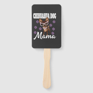 Women's Chihuahua Dog Mom Hand Fan