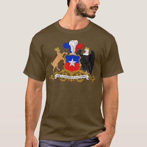 Womens Chile World Country Flags  Coat of Arms Geo T_Shirt