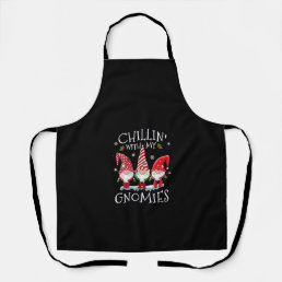 Womens Chillin&#39; With My Gnomies Funny Hilarious Gn Apron