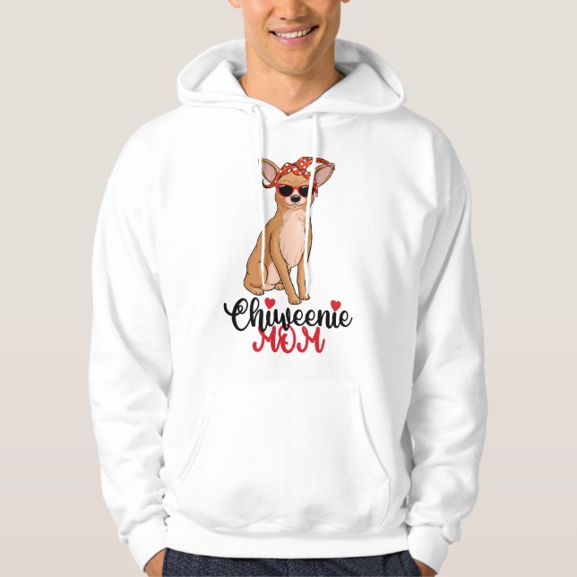Womens Chiweenie Dog Chiweenie Mom Hoodie (Front)