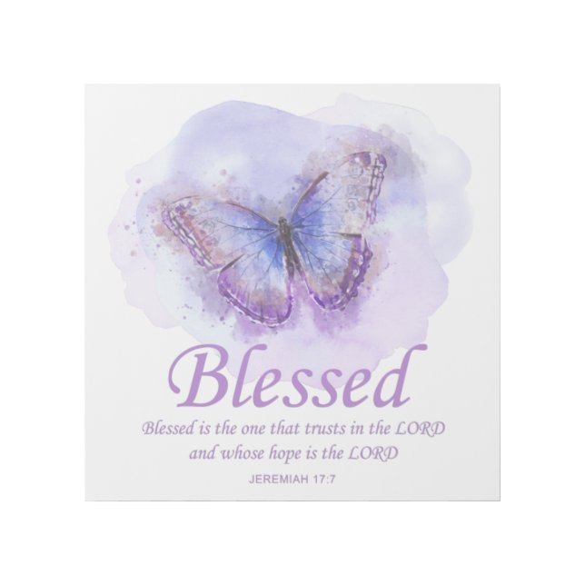 Women's Christian Bible Verse Butterfly: Blessed Gallery Wrap (Front)