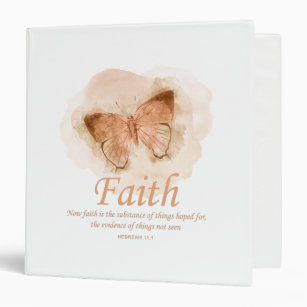 Women's Christian Bible Verse Butterfly: Faith 3 Ring Binder