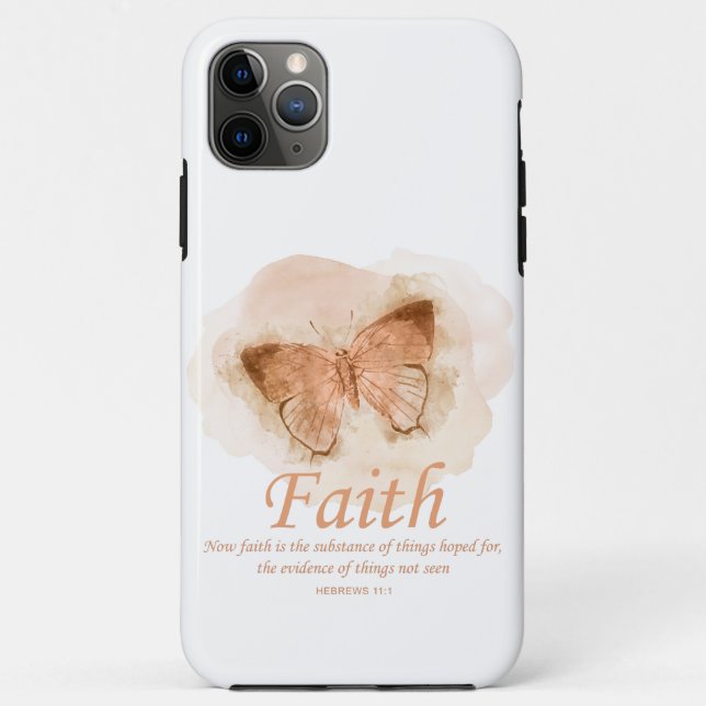 Women's Christian Bible Verse Butterfly: Faith Case-Mate iPhone Case (Back)