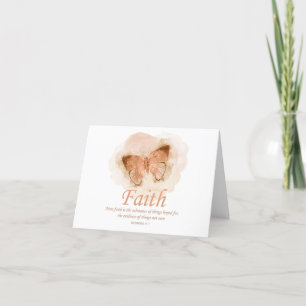 Women's Christian Bible Verse Butterfly: Faith Letterpress Thank You Card