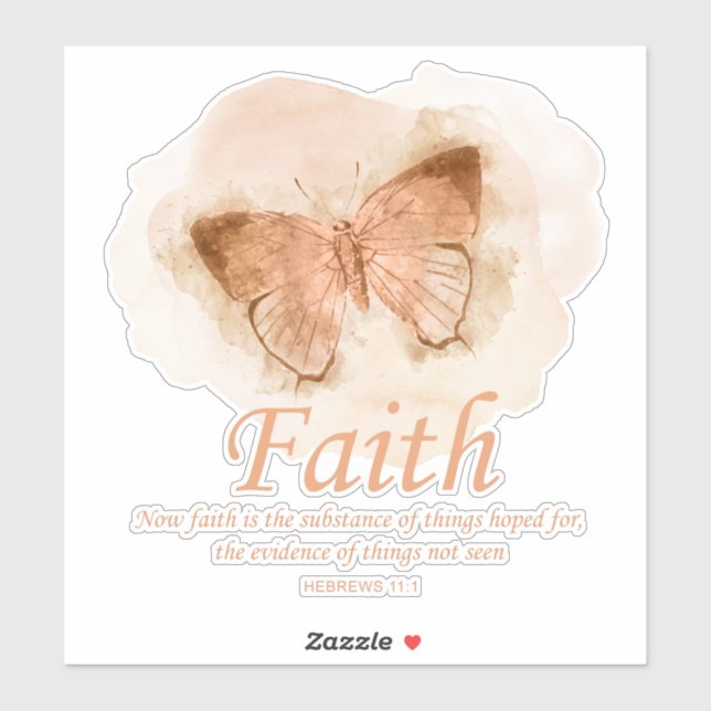 Women's Christian Bible Verse Butterfly: Faith Sticker (Sheet)